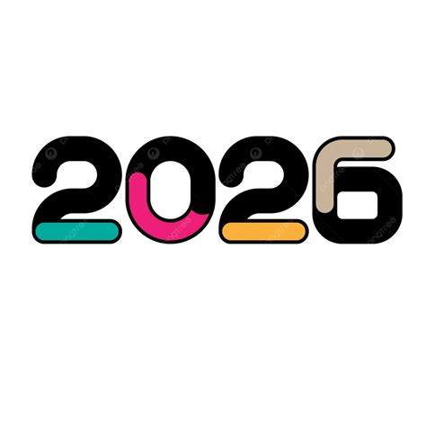 Colorful Creative Modern Stylish 2026 New Year Design Vector, 2026, New ...