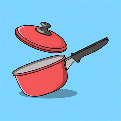 Premium Vector | Cooking pot cartoon icon illustration