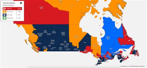 Canadian elections 2021 map - Mapcreator