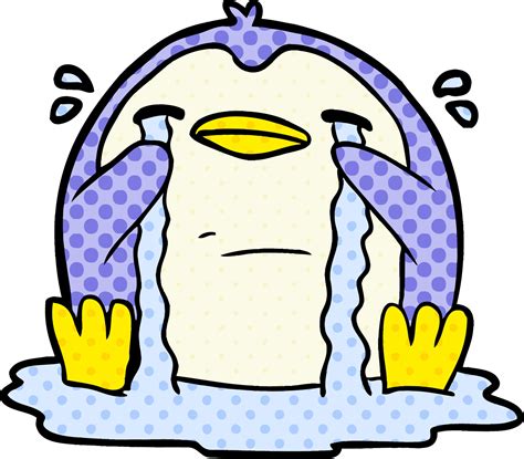 cartoon crying penguin 12416302 Vector Art at Vecteezy