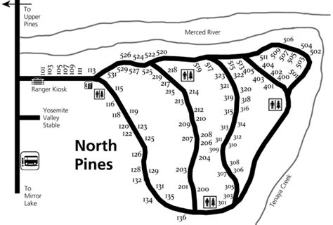 Map Yosemite Campgrounds - London Top Attractions Map