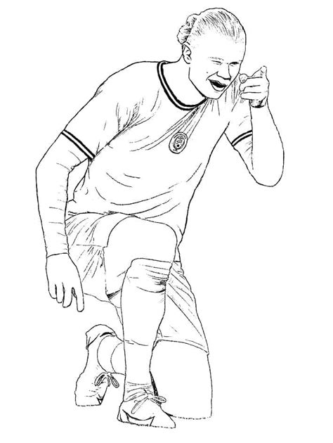 Coloriage Erling Haaland le Footballeur - télécharger et imprimer ...