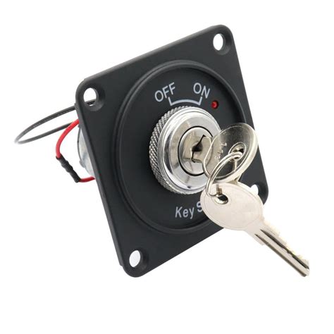 Universal Car Key Ignition Switch Panel with LED Light Engine Start 2 ...