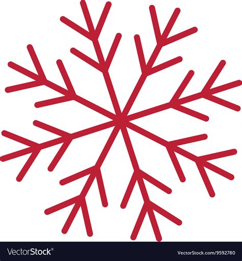 Red snowflake winter design graphic Royalty Free Vector