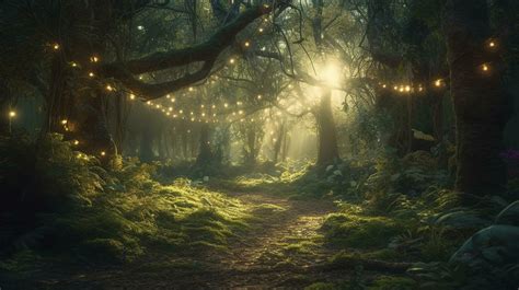 Fantasy magical enchanted fairy tale landscape, fabulous fairytale ...