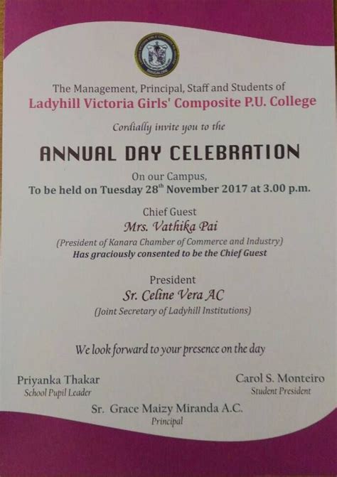 Annual Day Celebration - Lady Hill Victoria College