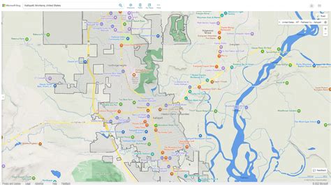 Kalispell, Montana Map