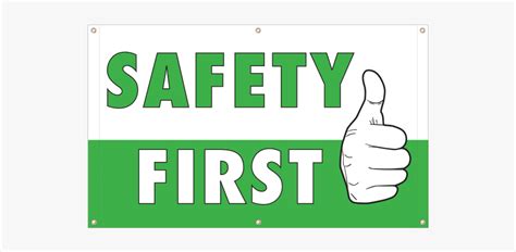 Safety First Vinyl Banner - Safety, HD Png Download , Transparent Png ...