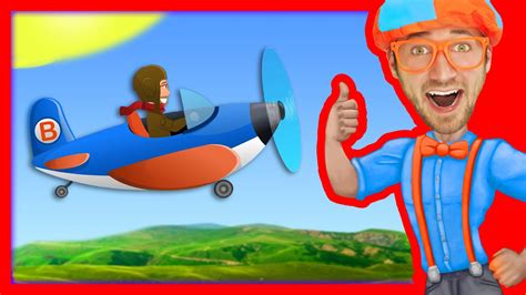 Airplane Song for Kids | Blippi Nursery Rhymes | Kids songs, Songs for ...