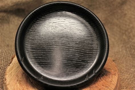 6 inch Irish bog oak plate made from 3000 year old pendunculate oak ...