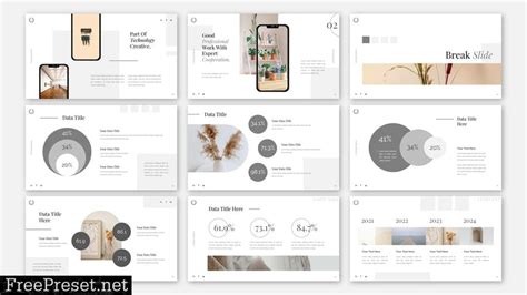 Flowie - White Business Powerpoint Template WS52ZE5