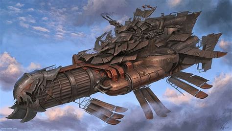 HD wallpaper: Marauders Airship, steampunk airship, ISOTX, fantasy art ...