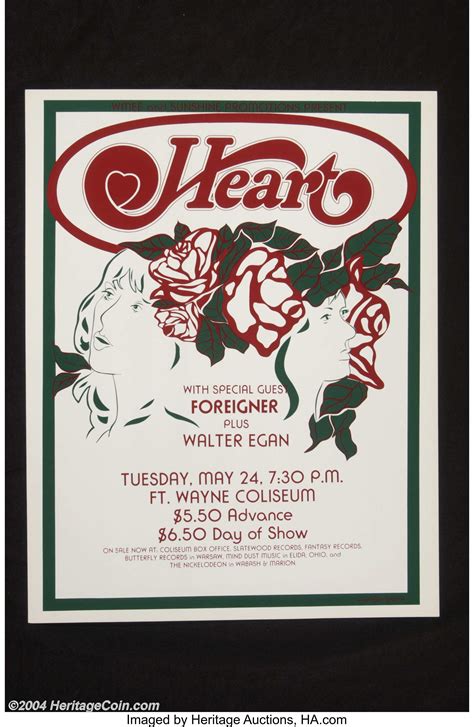 Heart Original Concert Poster - May 24, 1977.... Music Memorabilia ...