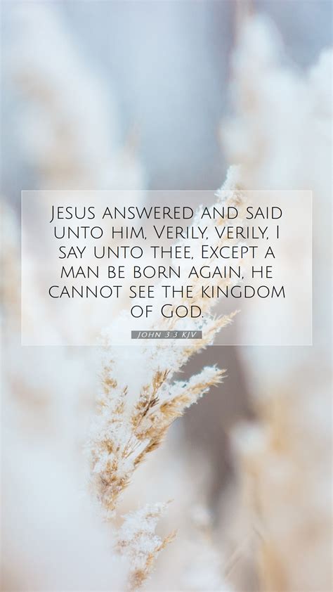 John 3:3 KJV Mobile Phone Wallpaper - Jesus answered and said unto him ...