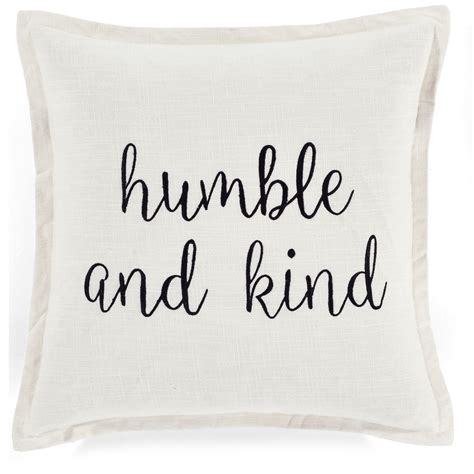 Humble and Kind Script Decorative Pillow Cover | Lush Decor | www ...