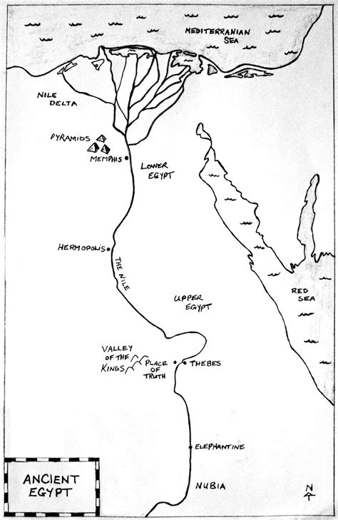 Egypt Map Drawing