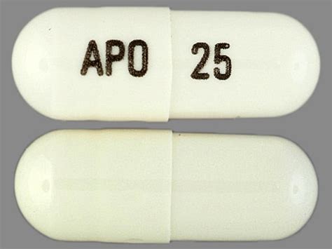 Pill Finder: APO 25 White Capsule-shape - Medicine.com