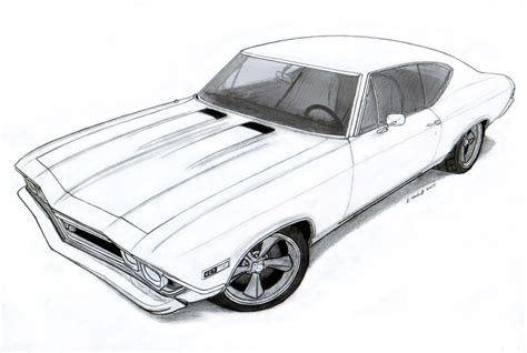 Muscle Car Drawing - ClipArt Best