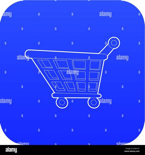 Shopping cart icon blue vector Stock Vector Image & Art - Alamy