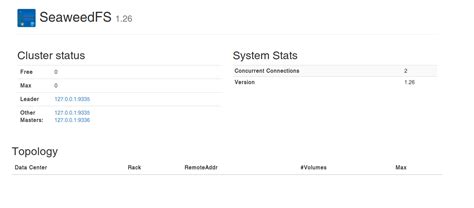 HA: Seaweed UI shows blank topology on slaves · Issue #898 · seaweedfs ...