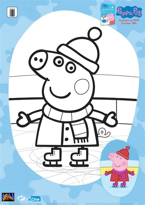 Peppa Pig Ice Skating Coloring Page - Mama Likes This