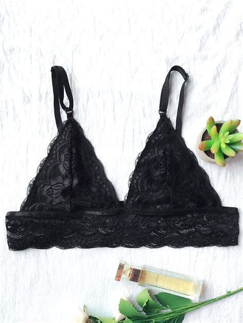 [17% OFF] 2021 Lace Unlined Plunge Bra In BLACK | ZAFUL