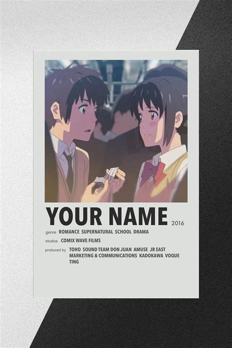 Your Name Anime - Çerçevesiz Poster - Duvar Dekoru - Anime Afiş Posteri ...