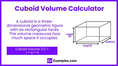 Cuboid Volume Calculator