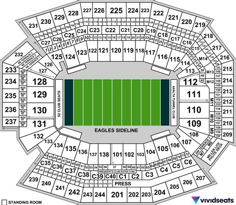 Eagles Seating Chart Lincoln Financial Field | Cabinets Matttroy