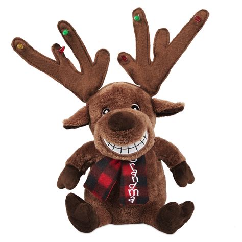 Holiday Time Light-up, Singing Animated Plush Reindeer - Walmart.com ...