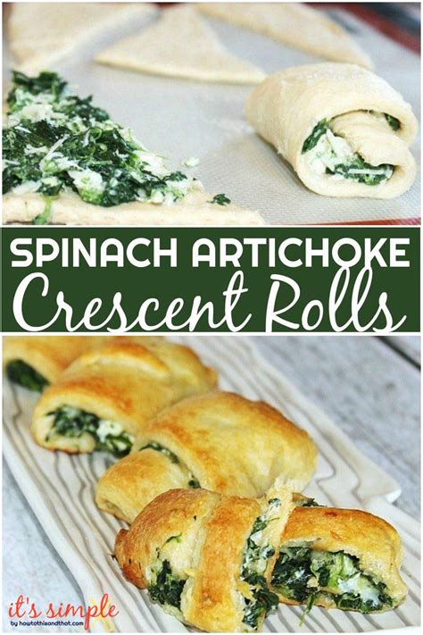 Spinach Artichoke Crescent Rolls- FAMOUS Dip in a Crescent Roll ...