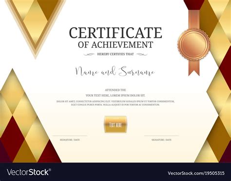 Luxury certificate template with elegant border Vector Image