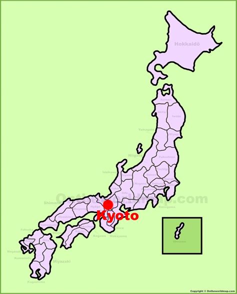 Kyoto location on the Japan Map