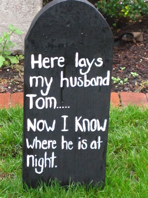 Don't like the gender stereotypes, but I like the idea of funny grave ...