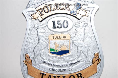 Taylor Police Dept Badge - Squadron Nostalgia