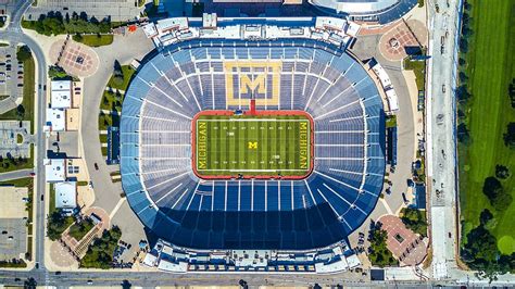 1170x2532px | free download | HD wallpaper: Michigan stadium, aerial ...