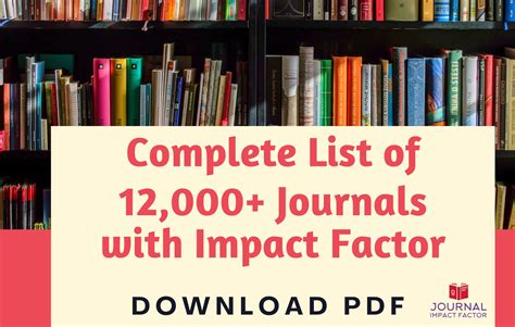 Journal Impact Factor List 2022 - Journal Impact Factor