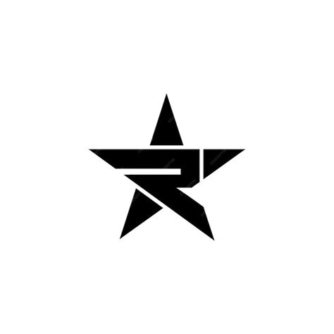 Premium Vector | R star logo design