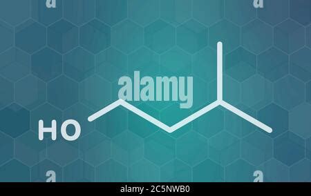 Isoamyl alcohol molecule. Skeletal formula Stock Photo - Alamy