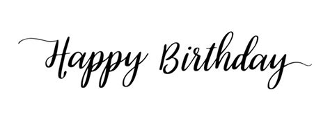 Happy Birthday Script Font Calligraphy Vector Images (over 1,900)