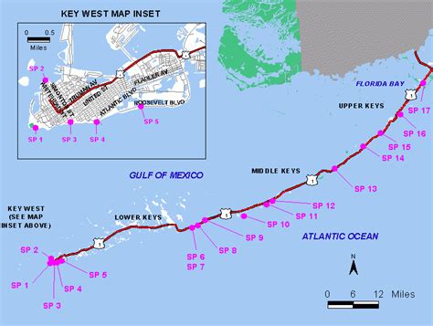 Florida Keys Beach Map - Key Largo to Key West