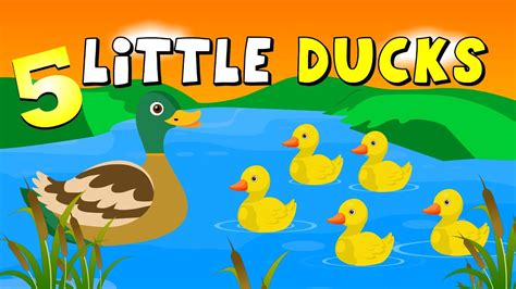 Five Little Ducks | Five Little Ducks Nursery Rhyme | Songs with Lyrics ...