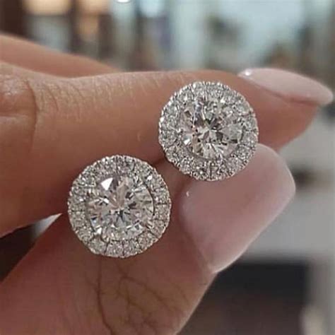 Luxury 925 Sterling Silver 6mm Small Zircon Stud Earing | Diamond ...