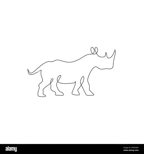 Rhino Outline Tattoo