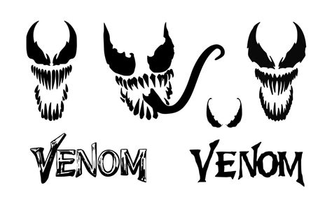 Monster Face Venom Bundle Design Cut File Stencil Silhouette Cricut Svg ...