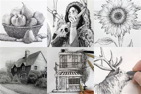 Pen & Ink Drawing Ideas - 24 Curated Video Tutorials and Demonstrations ...