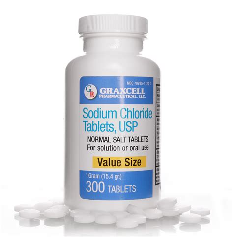 Sodium Chloride 1 Gram 300 Tablets (15.4gr.) | Normal Salt Tablets ...