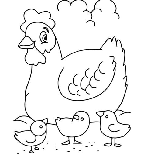 Cute Farm Animals Coloring Pages