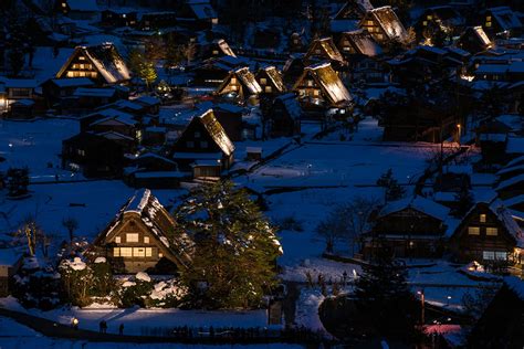 Night view from Shirakawa-go Ogimachi-Jyoshi observatory