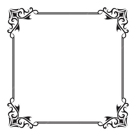 Premium Vector | Black and white vintage frame vector design